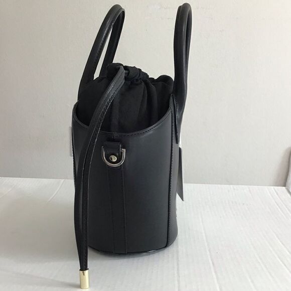 TED BAKER Saffet Oversized Bucket Tote Bag Black Leather New With Tag Oversized - Picture 6 of 15